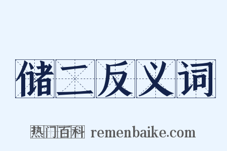 储二反义词是什么意思的图片